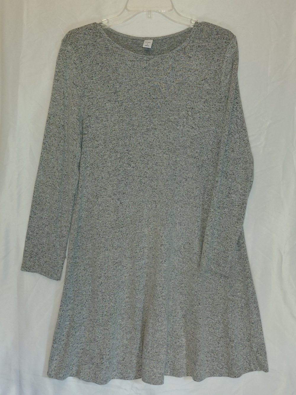 Old Navy Heather Gray Long Sleeve A-Line Dress